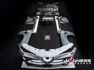 Alfa Romeo Giulia Quadrifoglio GTAm Conversion Kit by PariS'5 GaraGe - Complete Kit - FRP/ Carbon Fiber Combo Alfa Romeo Giulia Quadrifoglio GTAm Conversion Kit by PariS'5 GaraGe - Complete Kit - FRP/ Carbon Fiber Combo